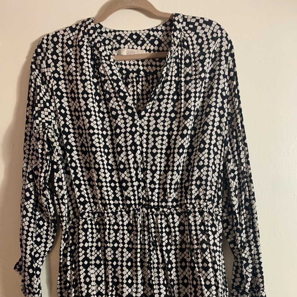 LOFT 3/4 Sleeve Shirt Dress